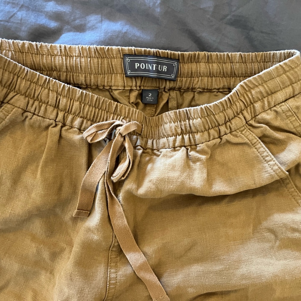 J Crew point sur seaside pants in a tan color